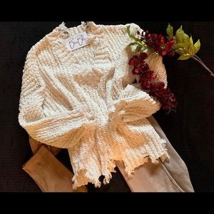 Cream Oversize Cozy Knit Sweater